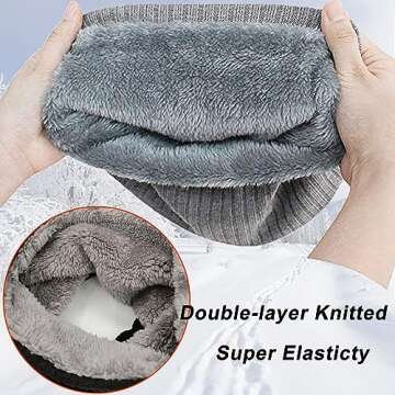 Lifwimner Winter Fleece Neck Warmer for Men and Women