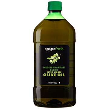 Amazon Fresh, Mediterranean Blend Extra Virgin Olive Oil, 3.6 Fl Oz (2L)
