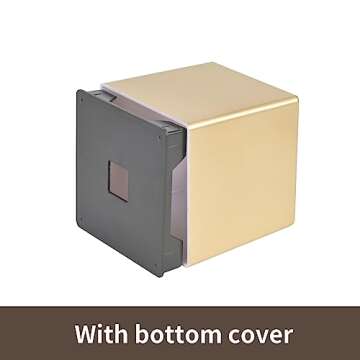 Elegant Gold Square Tissue Box Cover for Home & Office