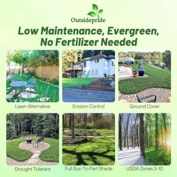 Outsidepride Perennial White MiniClover Seed - 2 lb. Dwarf, Small-Leaved, Drought & Wear-Tolerant Mi...