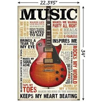 Trends International Music Inspires Me Wall Poster, 22.375" x 34", Unframed Version