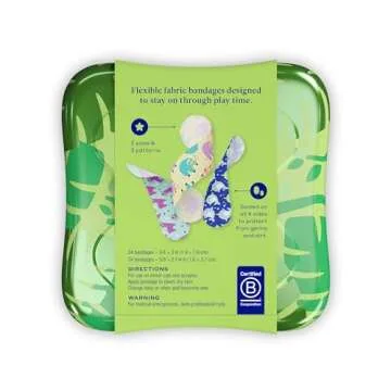 Welly Bandages | Adhesive Flexible Fabric Bravery Badges | Assorted Shapes for Minor Cuts, Scrapes, ...