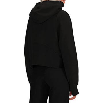 Trendy Women’s Cropped Pullover Sweatshirt with Fleece Lining