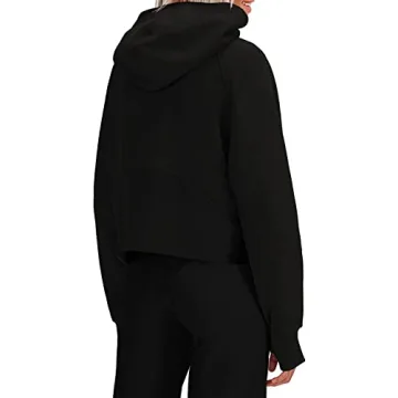 Trendy Women’s Cropped Pullover Sweatshirt with Fleece Lining