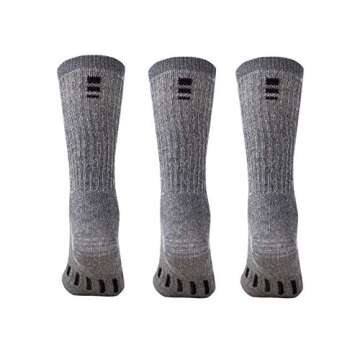 MERIWOOL Merino Wool Hiking Socks for Men and Women – 3 Pairs Midweight Cushioned – Warm n Breat...