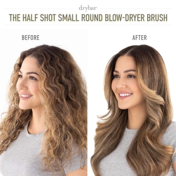 Drybar The Half Shot Small Round Blow-Dryer Brush | Faster, Easier Blowouts, From Wet to Dry, Customized Styling, Perfect for Layers, Defines Curls & Waves