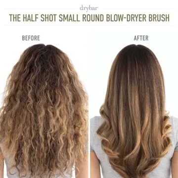 Drybar The Half Shot Small Round Blow-Dryer Brush | Faster, Easier Blowouts, From Wet to Dry, Customized Styling, Perfect for Layers, Defines Curls & Waves