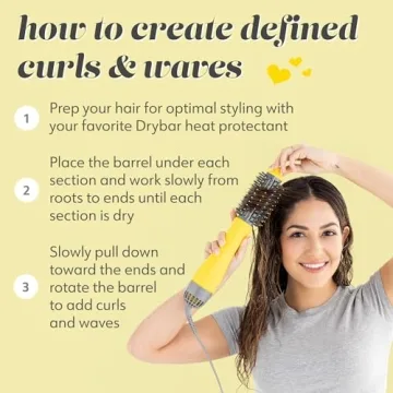 Drybar The Half Shot Small Round Blow-Dryer Brush | Faster, Easier Blowouts, From Wet to Dry, Customized Styling, Perfect for Layers, Defines Curls & Waves