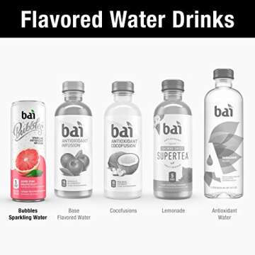 Bai Bubbles, Sparkling Water, Gimbi Pink Grapefruit, Antioxidant Infused Drinks, 11.5 Fl Oz (Pack of 12)