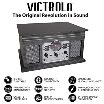 Victrola Nostalgic 6-in-1 Record Player with Bluetooth