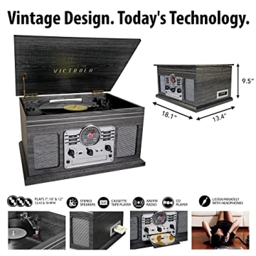 Victrola Nostalgic 6-in-1 Record Player with Bluetooth