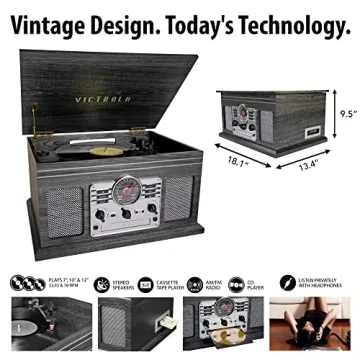 Victrola Nostalgic 6-in-1 Record Player with Bluetooth