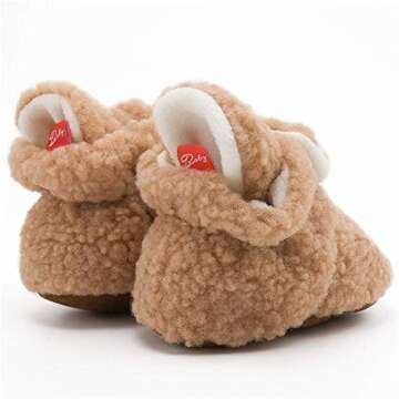 KIDSUN Cozy Infant Booties - Non-Slip Fleece Slippers