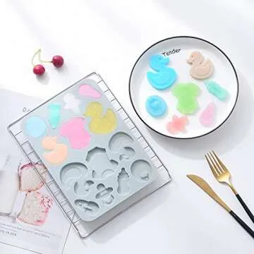 2 Pack Cute Baby Silicone Molds, 3D Baby Shower Themed Baking Mould, Cake Border Fondant Molds Cake Decorating Tools for Chocolate, Candy,Gumpaste Molds