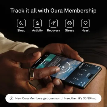 Oura Ring Gen3 Horizon - Gold - Size 8 - Smart Ring - Size First with Oura Ring Gen3 Sizing Kit - Sleep Tracking Wearable - Heart Rate - Fitness Tracker - 5-7 Days Battery Life