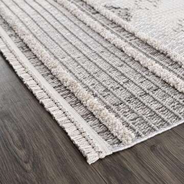 Hauteloom Amaga Moroccan Farmhouse Area Rug - Elegant