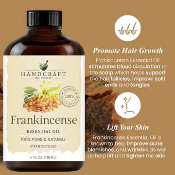 Frankincense Essential Oil - Huge 4 Fl Oz - 100% Pure and Natural - Premium Grade Essential Oil for Diffuser and Aromatherapy