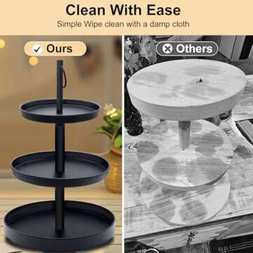 Cupcake Stand for 50 Cupcakes, 2 PACK Metal 3 Tier Cupcake Tower Black Cupcake Holder Stand Cake Dis...