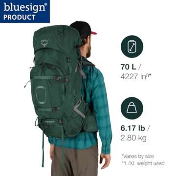 Osprey Aether Plus 70L Men's Backpack for Adventure