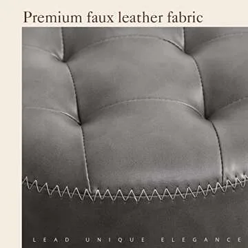 LUE BONA Faux Leather Tufted Vanity Stool for Stylish Homes