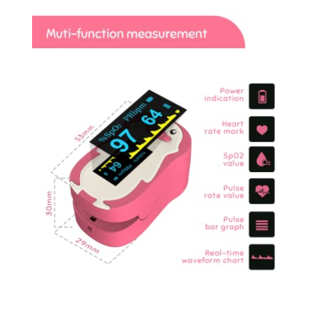 Vibeat Kids Pulse Oximeter - Easy Monitor for Ages 2-12