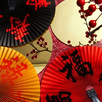 Jetec Chinese New Year Handheld Paper Fans for 2025