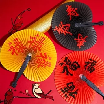 Jetec Chinese New Year Handheld Paper Fans for 2025