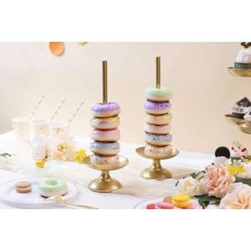 WOPARTY Gold Donut Tower Stands for Any Occasion