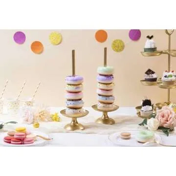WOPARTY Gold Donut Tower Stands for Any Occasion