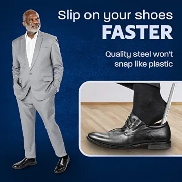 Velette Metal Shoe Horn Set for Effortless Shoe Wearing