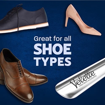 Velette Metal Shoe Horn Set for Effortless Shoe Wearing