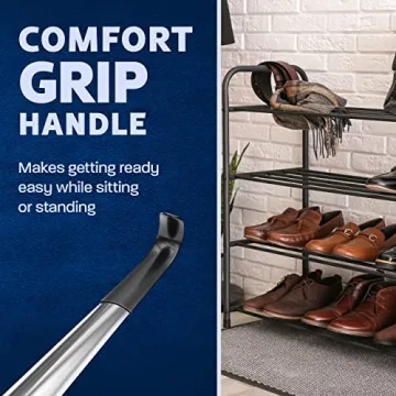 Velette Metal Shoe Horn Set for Effortless Shoe Wearing