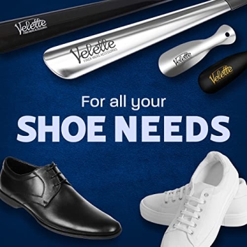 Velette Metal Shoe Horn Set for Effortless Shoe Wearing