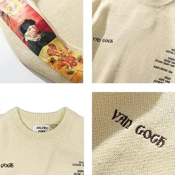Van Gogh Graphic Oversized Unisex Sweater for Stylish Comfort