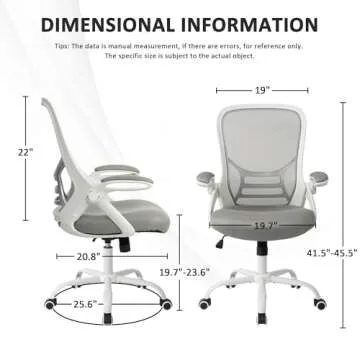 HYLONE Ergonomic White Office Chair - Comfort & Style