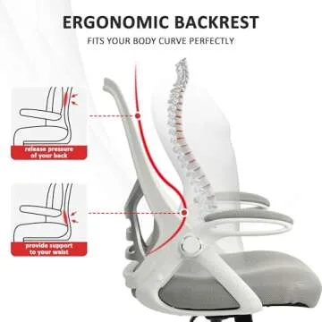 HYLONE Ergonomic White Office Chair - Comfort & Style