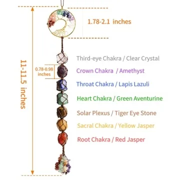 7 Chakras Healing Crystals Tree of Life Decoration