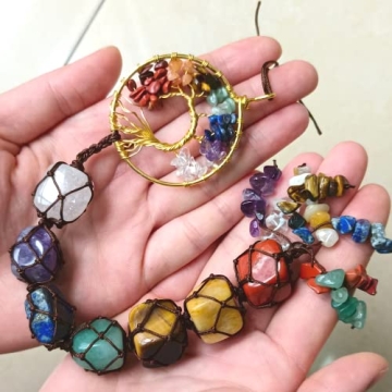 7 Chakras Healing Crystals Tree of Life Decoration