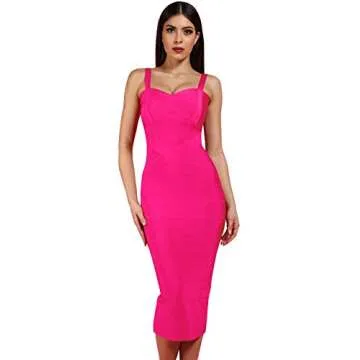 Whoinshop Women's Rayon Midi Party Dress – Stunning Style