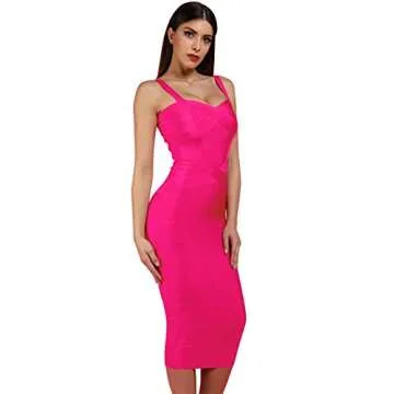 Whoinshop Women's Rayon Midi Party Dress – Stunning Style
