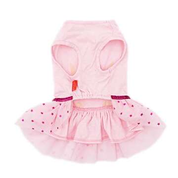 Stylish KYEESE Unicorn Pink Dog Dress for Small Dogs