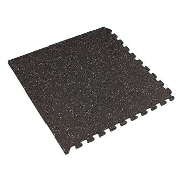 We Sell Mats 3/8-Inch Thick Interlocking Foam Tiles with Rubber Top - Personal Fitness Mat, EVA Foam...