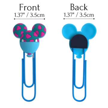 10 pc Cute Mouse Paper Clips Colorful Office Supplies Gifts for Teacher & Students | Bookmark Clamp ...