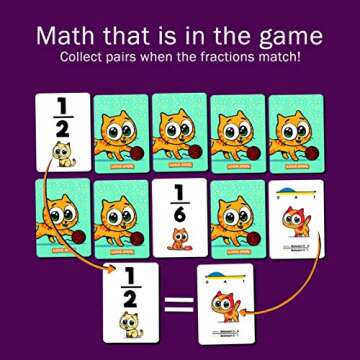 Logic Roots Cat Fractions Math Game for Kids 6-9