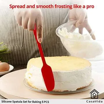 CasaVida Silicone Spatula Set - Heat Resistant Utensils