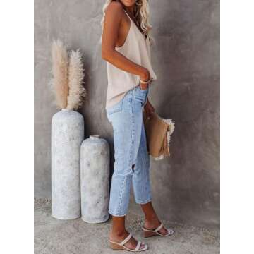 miduo Womens Summer Casual V Neck Tanks Top for Women