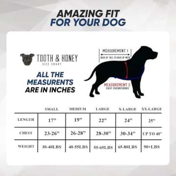 Tooth & Honey Large Dog Pullover Shirt – Breathable Cotton & Spandex Dog Shirt with Full Underbelly Coverage – Dark & Light Grey Large Dog Shirt for Allergy & Summer Protection (Large)