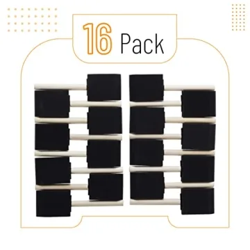 Bates Foam Brushes 2 Inch 16 Pack for Smooth Painting