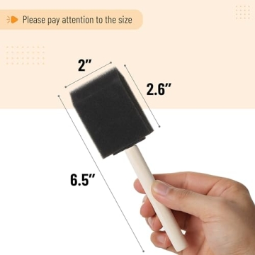 Bates Foam Brushes 2 Inch 16 Pack for Smooth Painting