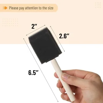 Bates Foam Brushes 2 Inch 16 Pack for Smooth Painting